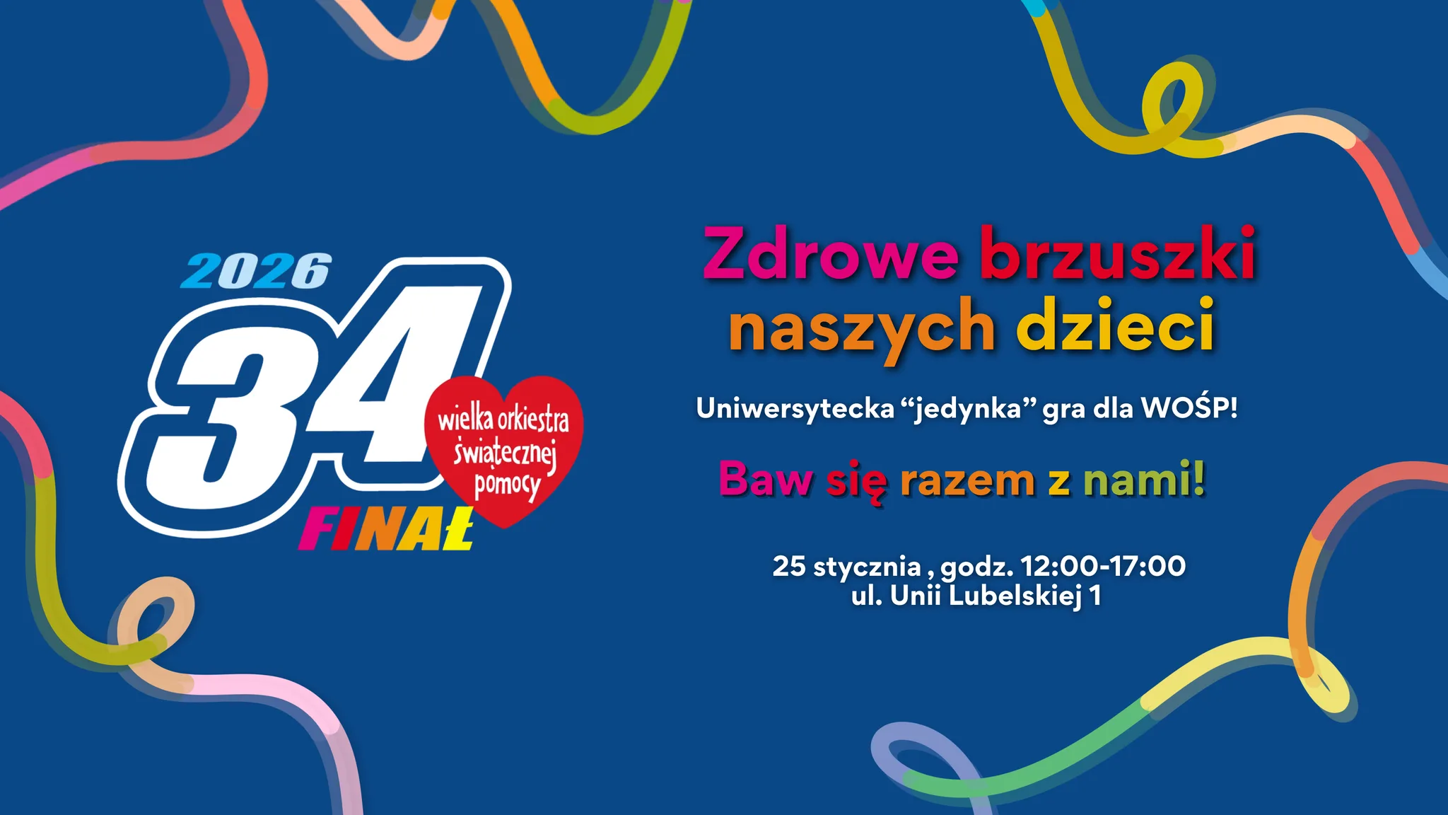Plakat 34 finału Wielkiej Orkiestry Świątecznej Pomocy z USK1